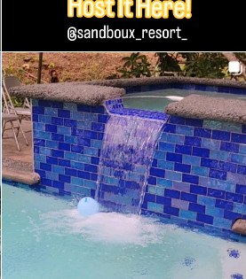 Pool waterfall